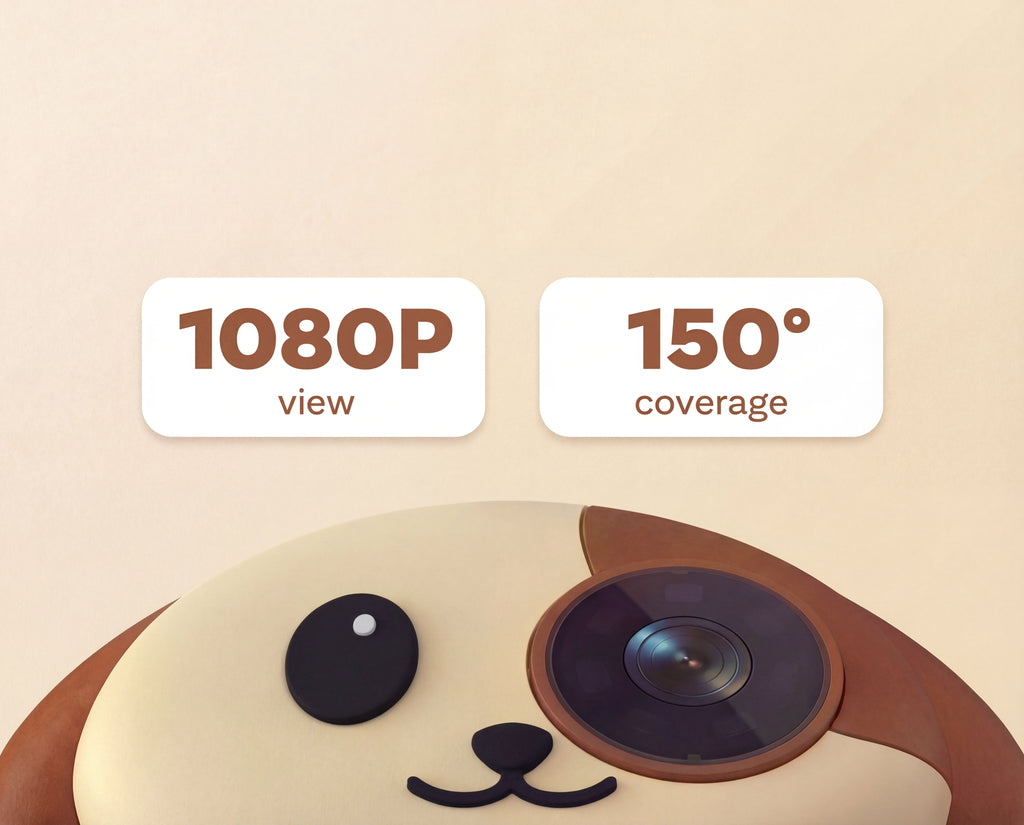 Wireless CarPlay Baby Monitor with Rear Camera, 1080P HD, 150° Wide Angle, Night Vision, for Kids & Pets